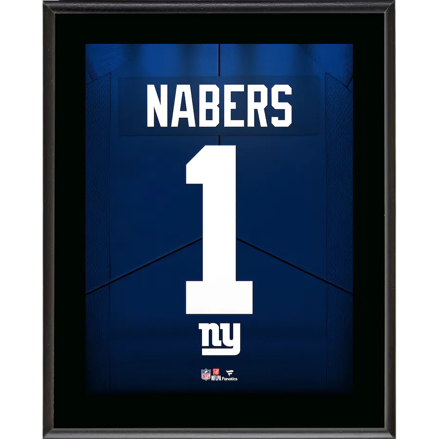 Malik Nabers New York Giants Fanatics Authentic 10.5" x 13" Jers